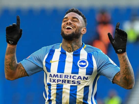 Jurgen Locadia celebrates. Picture by Phil Westlake (PW Sporting Photography)