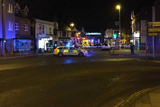 East Street in Horsham town centre was cordoned off after the incident this morning