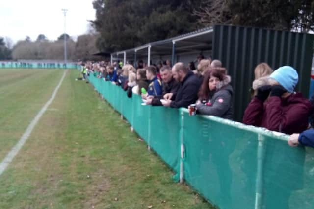 There was a large crowd at Oaklands Park to see Chi take on Liverpool
