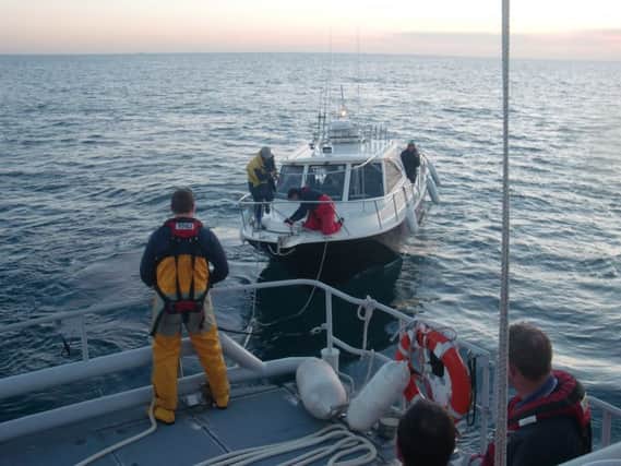 Crews were called to the stranded vessel