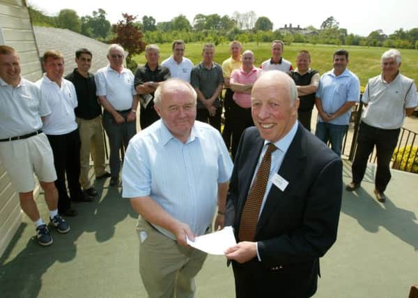Barry Hearnshaw (left) and John Hastings at the Sir Henry Cooper Golf Masters launch in 2007. DM MAYOAK0003445592