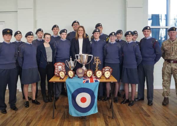 Combined Cadet Force winners with Mrs Mckeown