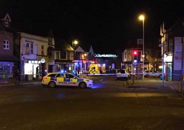 East Street in Horsham town centre was cordoned off after a man was stabbed.