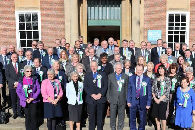 The full council wearing rosettes. Picture: WSCC