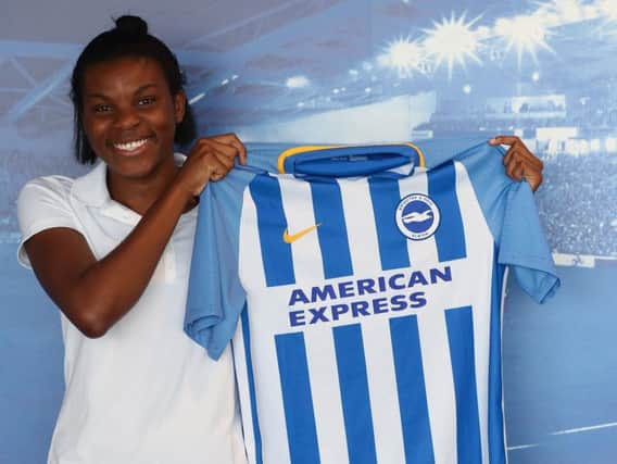 Ini Umotong joined Brighton last summer. Picture by Stuart Butcher/BHAFC