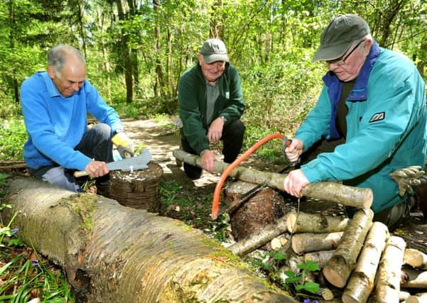 Volunteer conservationists at Warnham Nature Reserve
