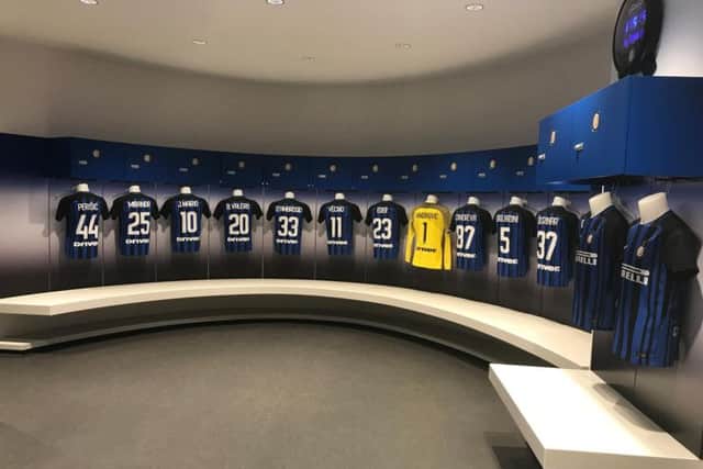 Worthing College students and staff took a look at Inter Milan's changing room while on the San Siro tour