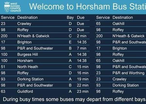 New display at Horsham Bus Station SUS-180222-103406001