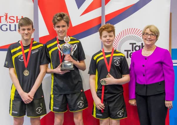 Charlie Graham-Adams, Will Michell and Owen Brown received the Junior British League trophies