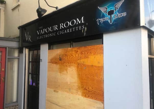 The Vapour Room, in High Street, Littlehampton, was broken into in the early hours of Thursday morning (February 22)