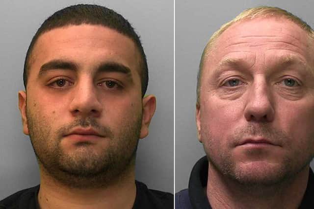 Leo Ellis (left) and Jason Caswell (right) were convicted as part of a Sussex Police investigation. SUS-180223-161737001
