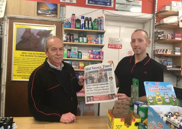 Graham and Phil at Ardingly Post Office