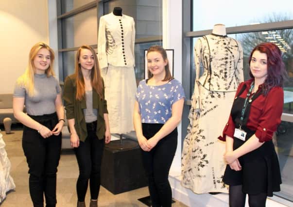 Students, from left to right: Claudia Cherrett, Sophie Merry, Grace Drake, Louise Morley