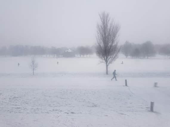 Preston Park, Brighton in the snow