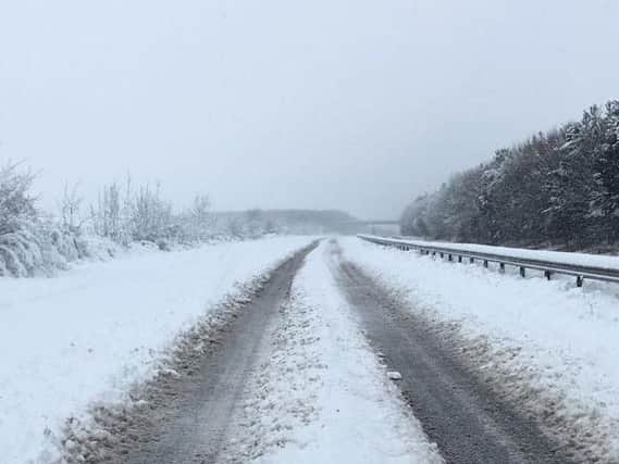 There was particularly heavy snow in the north of the county