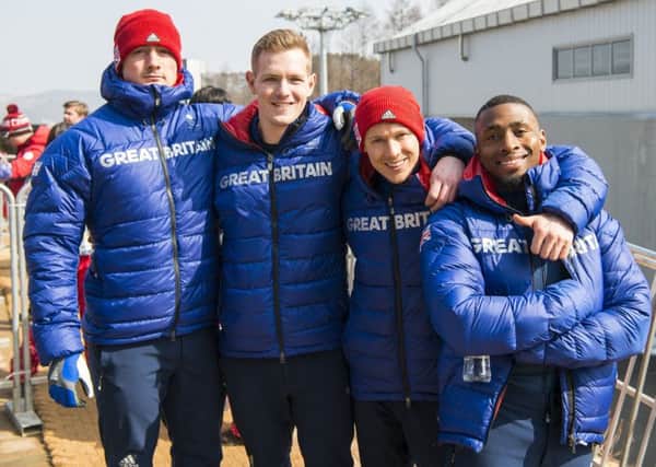 25/02/2018 - Team GB compete in the four man Bobsleigh, at the 2018 Pyeongchang Winter Olympic Games. Pictures by Andy J Ryan - Team GB SUS-180227-102758002