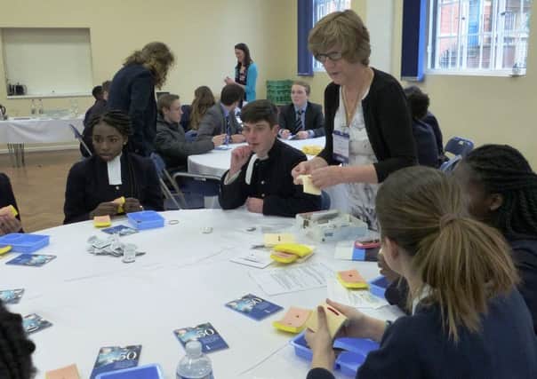 Pupils practice their surgical skills