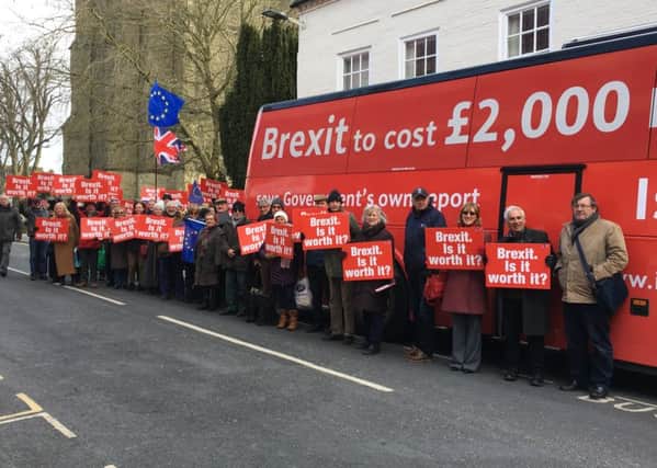 A big crowd turned out to listen to anti-Brexit speeches