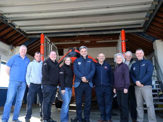RNLI chief executive Paul Boissier met with a group of crew and volunteers at Rye Harbour