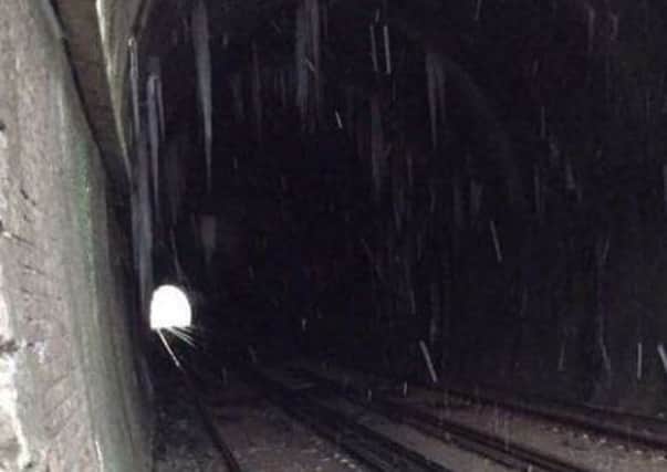 The icicle caused problems for commuters. Picture: Southern
