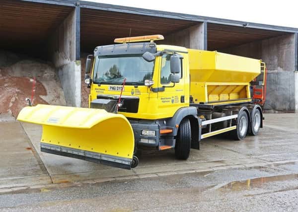 One of West Sussex's gritters with a snow plough