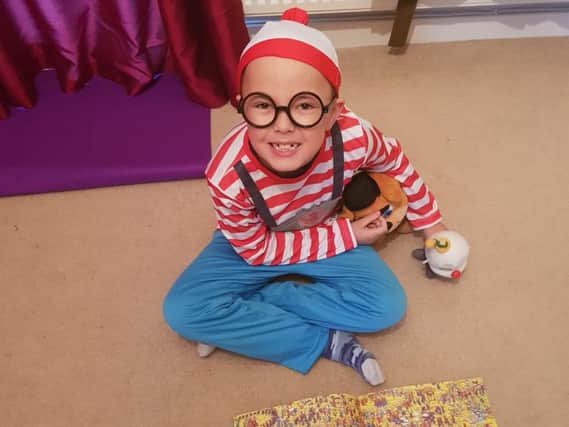 Daimon Gould, six, from Nyewood Infant School, as Wally from Where's Wally.