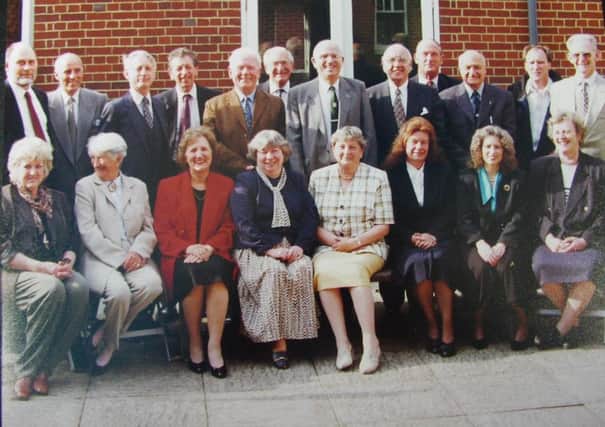 Seaford Town Council's first administration from 199-2003. Cllr David Schueler is fifth from the right on the back row