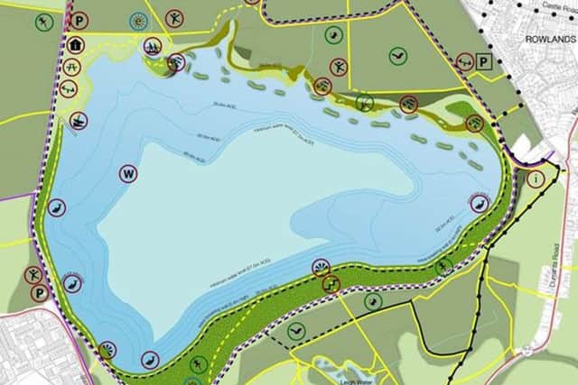 A map of the new proposed reservoir