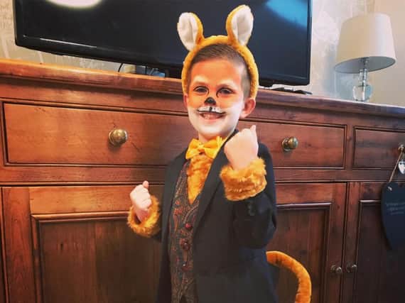 Finley Boone, 5, from Ferring Primary School, as Fantastic Mr Fox