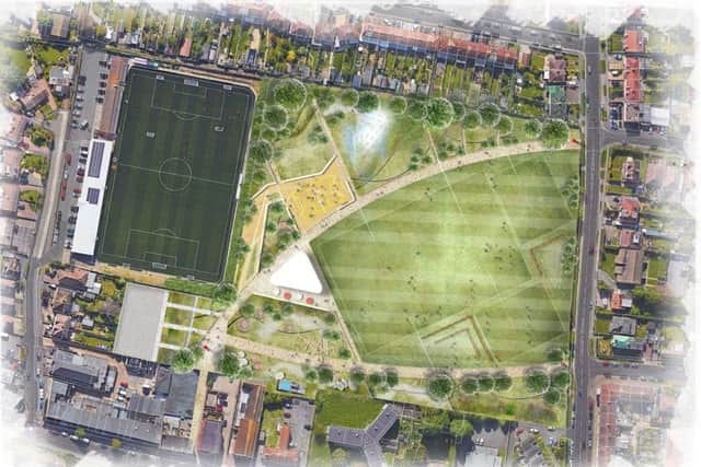 The proposed design at Monks Recreation Ground in Lancing