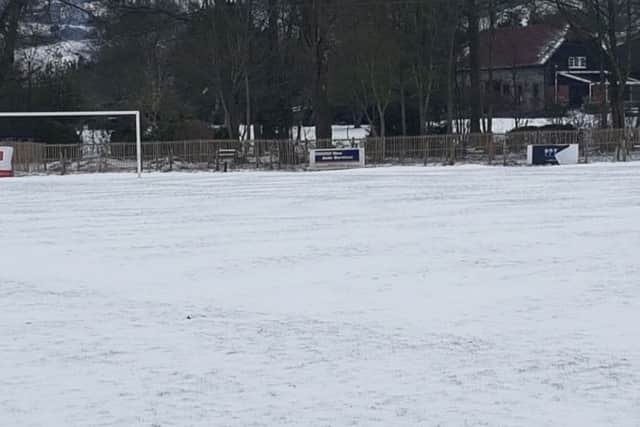 Snow at East Dean FC / Picture by Peter Kearvell