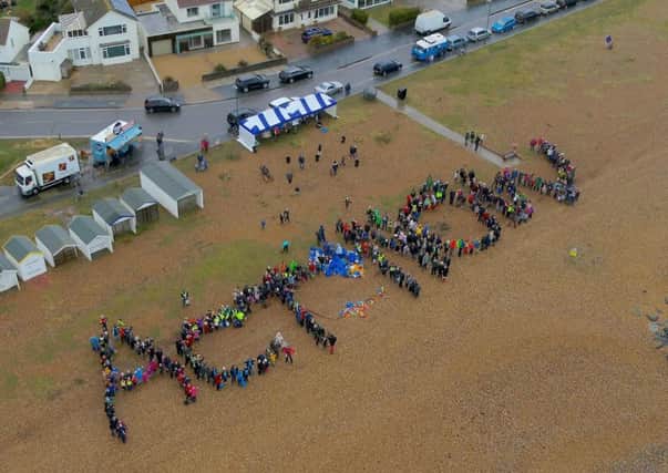 The 'world's biggest beach clean' took place on Shoreham Beach this afternoon. Picture: Sussex By Air