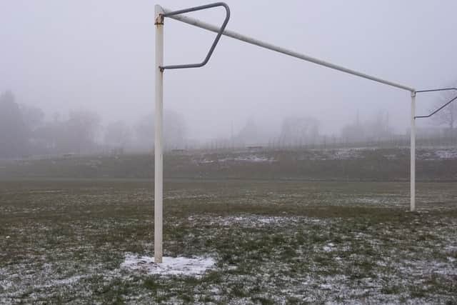 Battle Recreation Ground, home venue for Battle Baptist Football Club, was again looking decidedly wintry on Saturday morning.