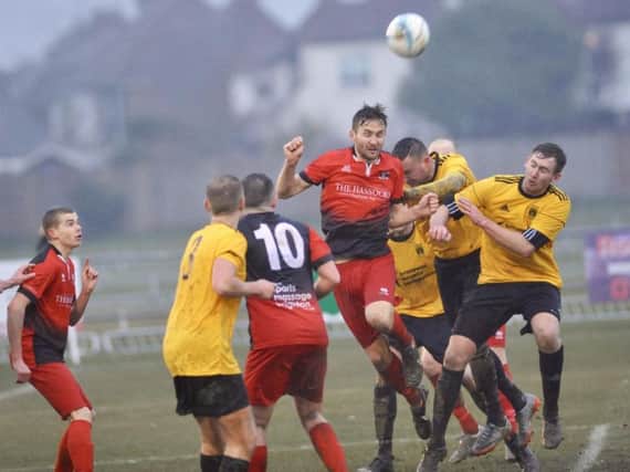 Action from Saturday's match. Picture by Stephen Goodger