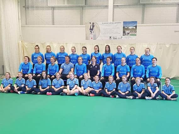 The Sussex Women with our youngest squad the Sussex Under 11s. Picture: Sussex Cricket