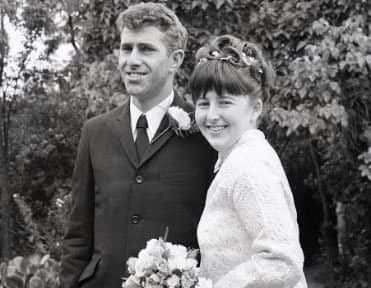 Then: William Penfold with his bride Marilyn