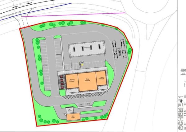 Curtin & Co, draft site layout for fuel depot in Billingshurst, Platts Roundabout. Initial consultation design.