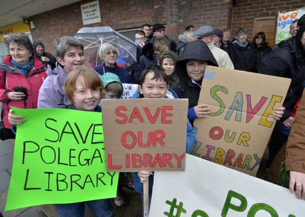 Save Polegate Library protest walk (Photo by Jon Rigby) SUS-171120-094239008