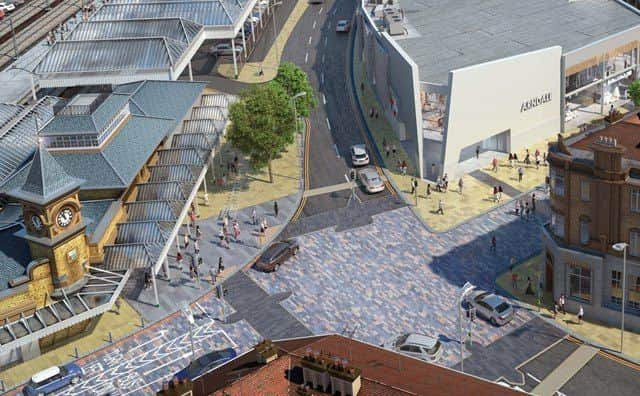 An artist's impression of the improvements to Eastbourne town centre