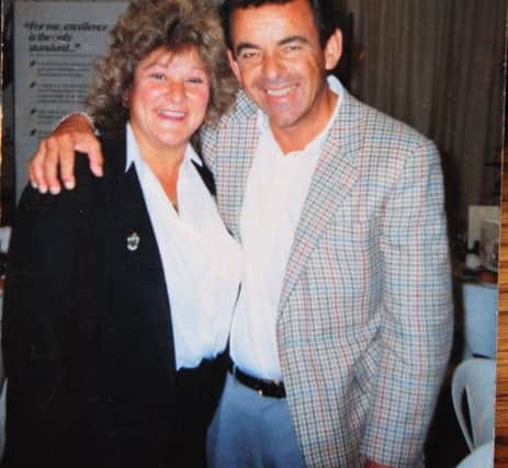 Barbara Samuels with golfer Tony Jacklin