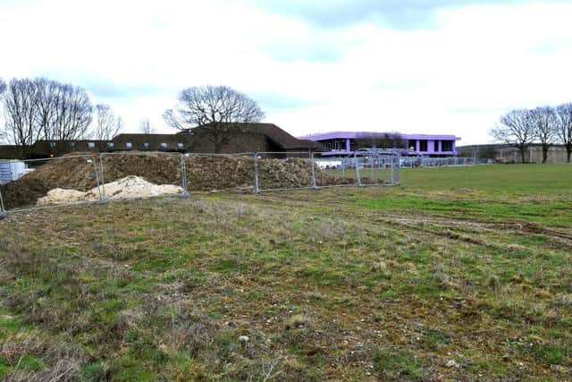 Sport, pic of building work going on at Broadbridge Heath FC. Pic Steve Robards SR1806353 SUS-180603-155923001