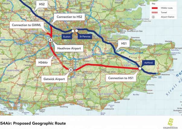 High speed rail link proposals between Gatwick and Heathrow