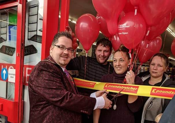 Billy at the opening of Poundstretcher in Wick