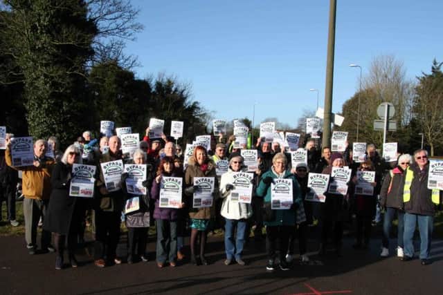 Campaigners calling for an A27 bypass in Worthing this morning