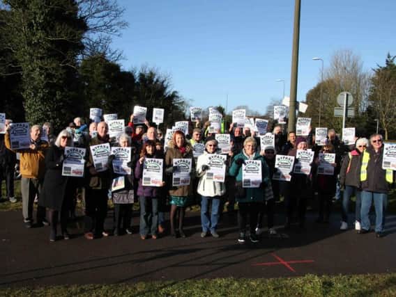 Campaigners calling for an A27 bypass in Worthing this morning