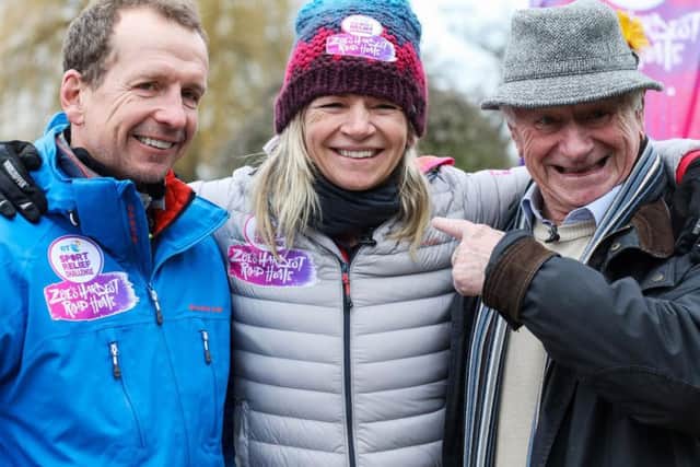 Zoe Ball, centre, taking on the Hardest Road Home (Credit: Victoria Dawe Photography)