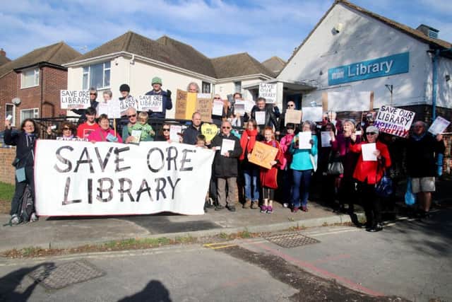 Save Ore Library demonstration. Photo by Roberts Photographic