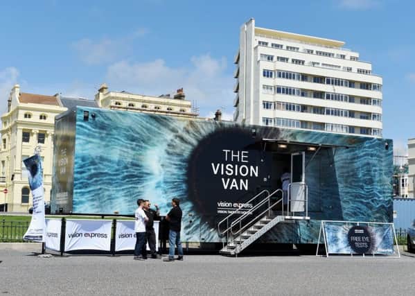 The Vision Van on the seafront last year (Photograph: Simon Dack/Vervate)