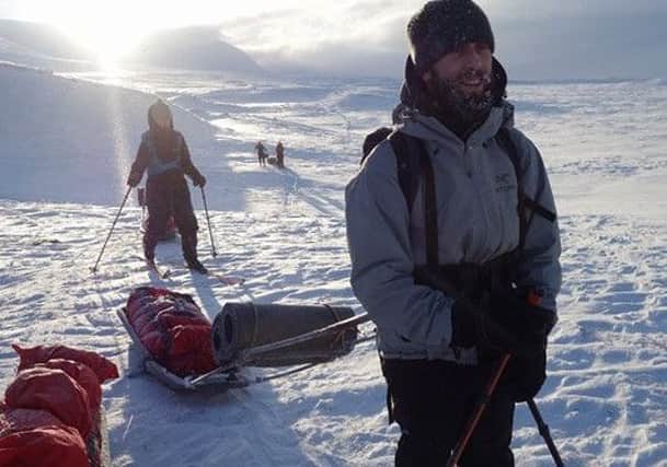 Chris Browne during his trek in the Arctic