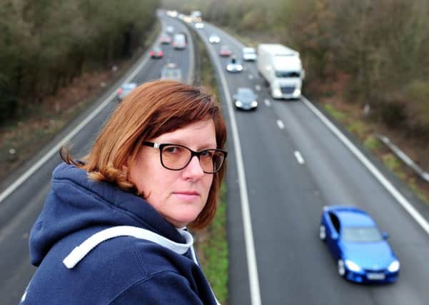 Becki Dicker was so fed up with the A27 potholes she decided to count them